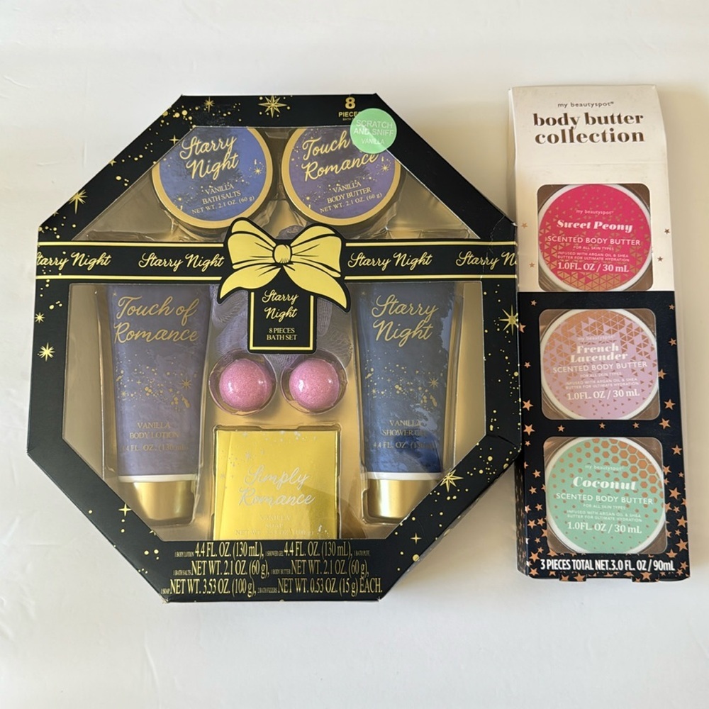 Starry Night Vanilla Bath Salts And My Beauty Spot Scented Body Butter 3 Scents.